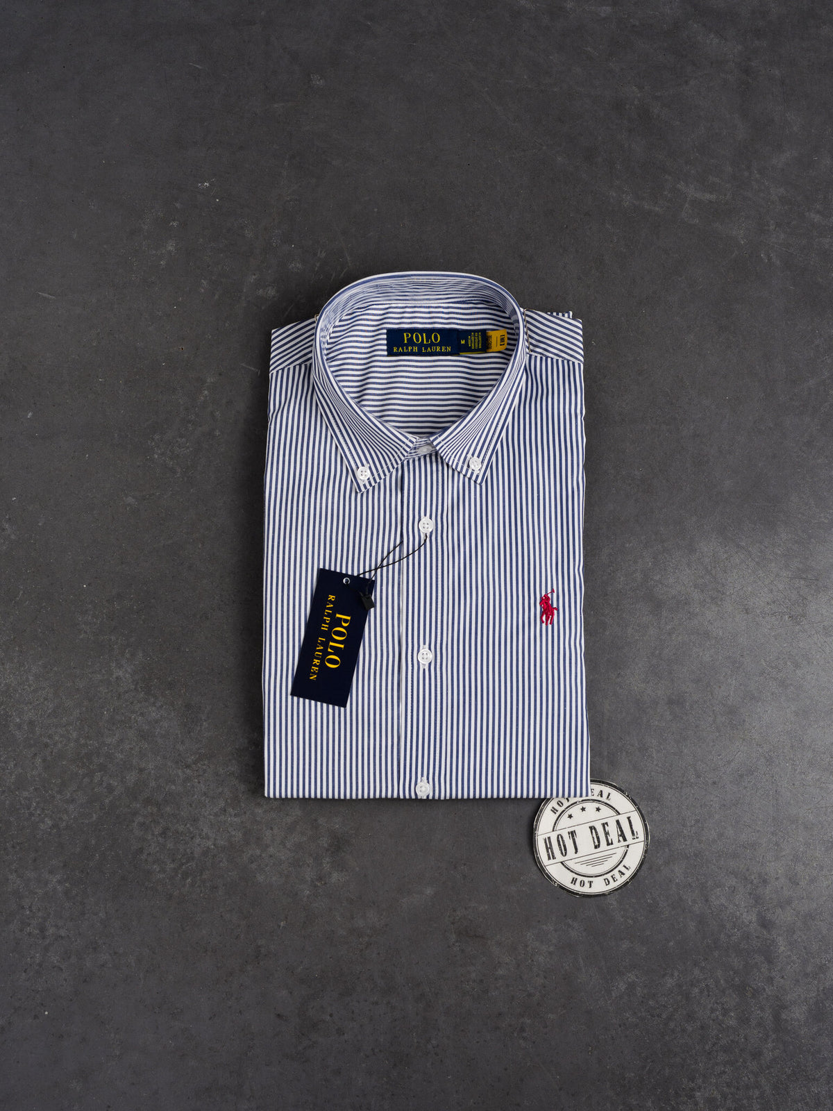 Camisa RL RIscas Azuis Escuras