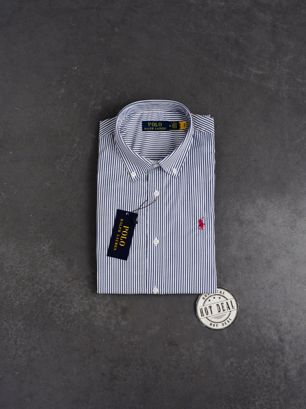 Camisa RL RIscas Azuis Escuras