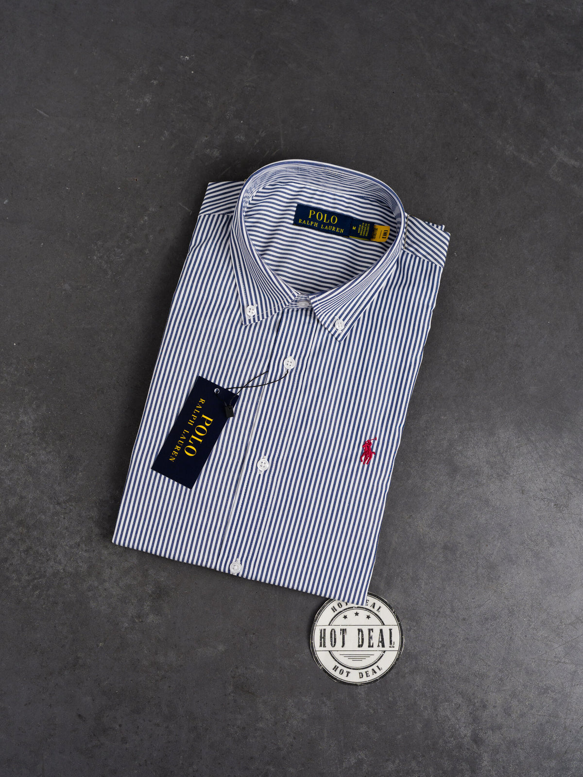 Camisa RL RIscas Azuis Escuras