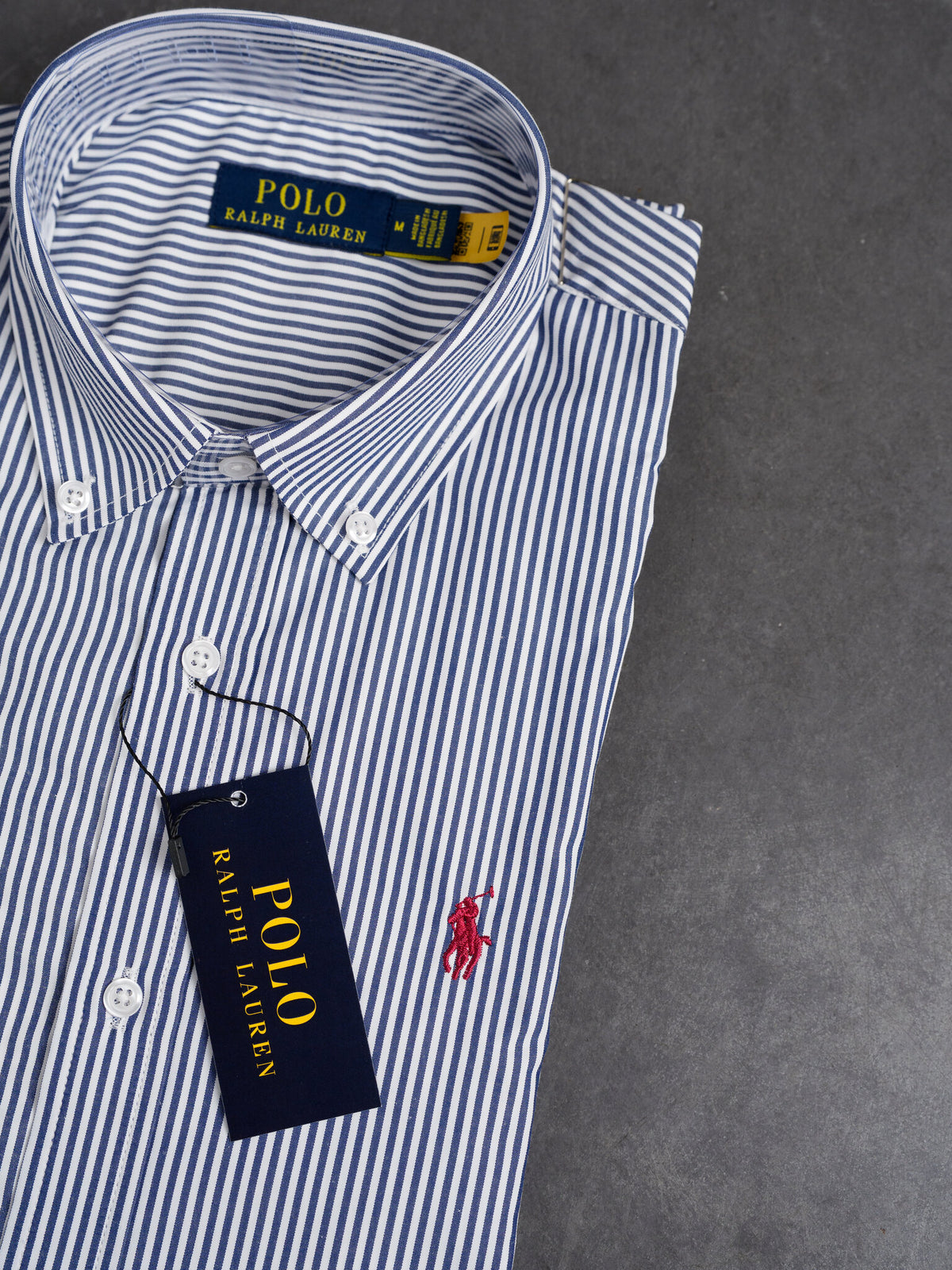 Camisa RL RIscas Azuis Escuras