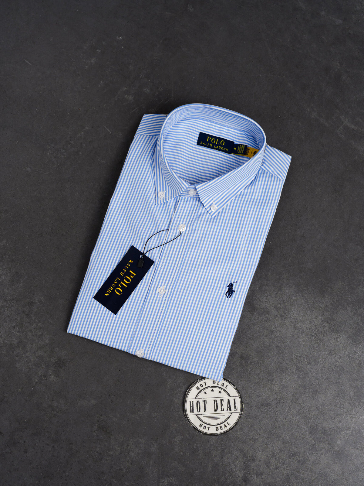 Camisa RL RIscas Azuis Claras