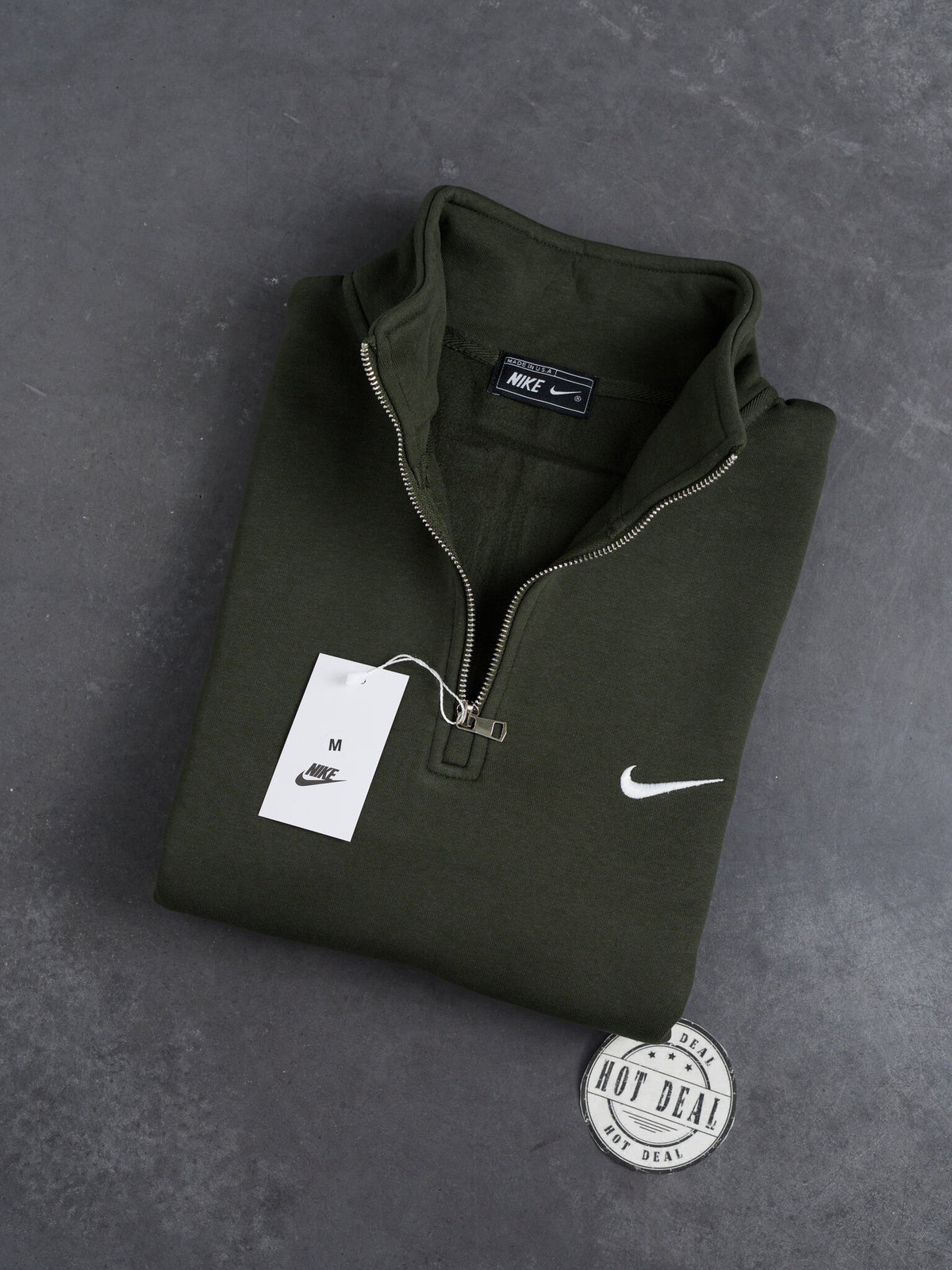 Sweat Meio Fecho NK Verde