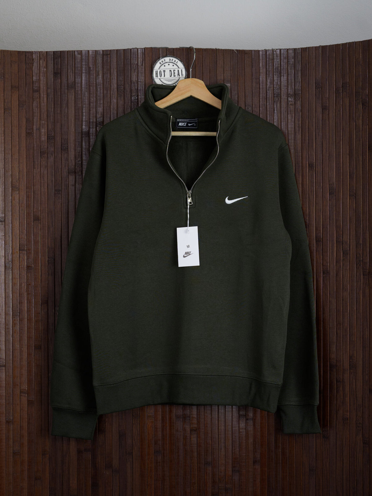 Sweat Meio Fecho NK Verde