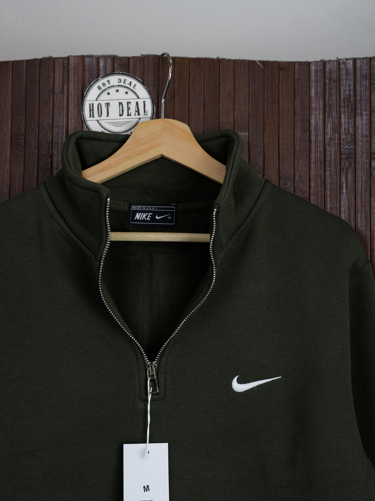 Sweat Meio Fecho NK Verde