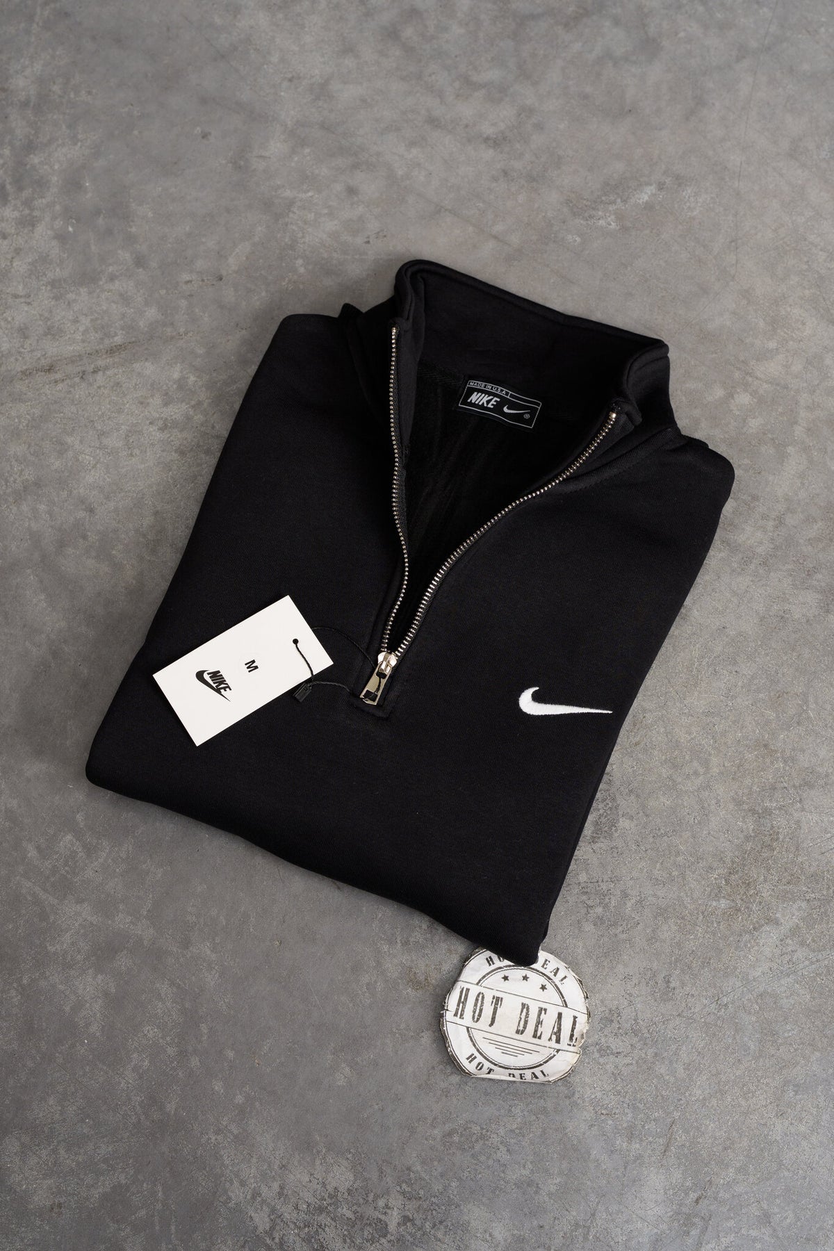 Sweat Meio Fecho NK Preto