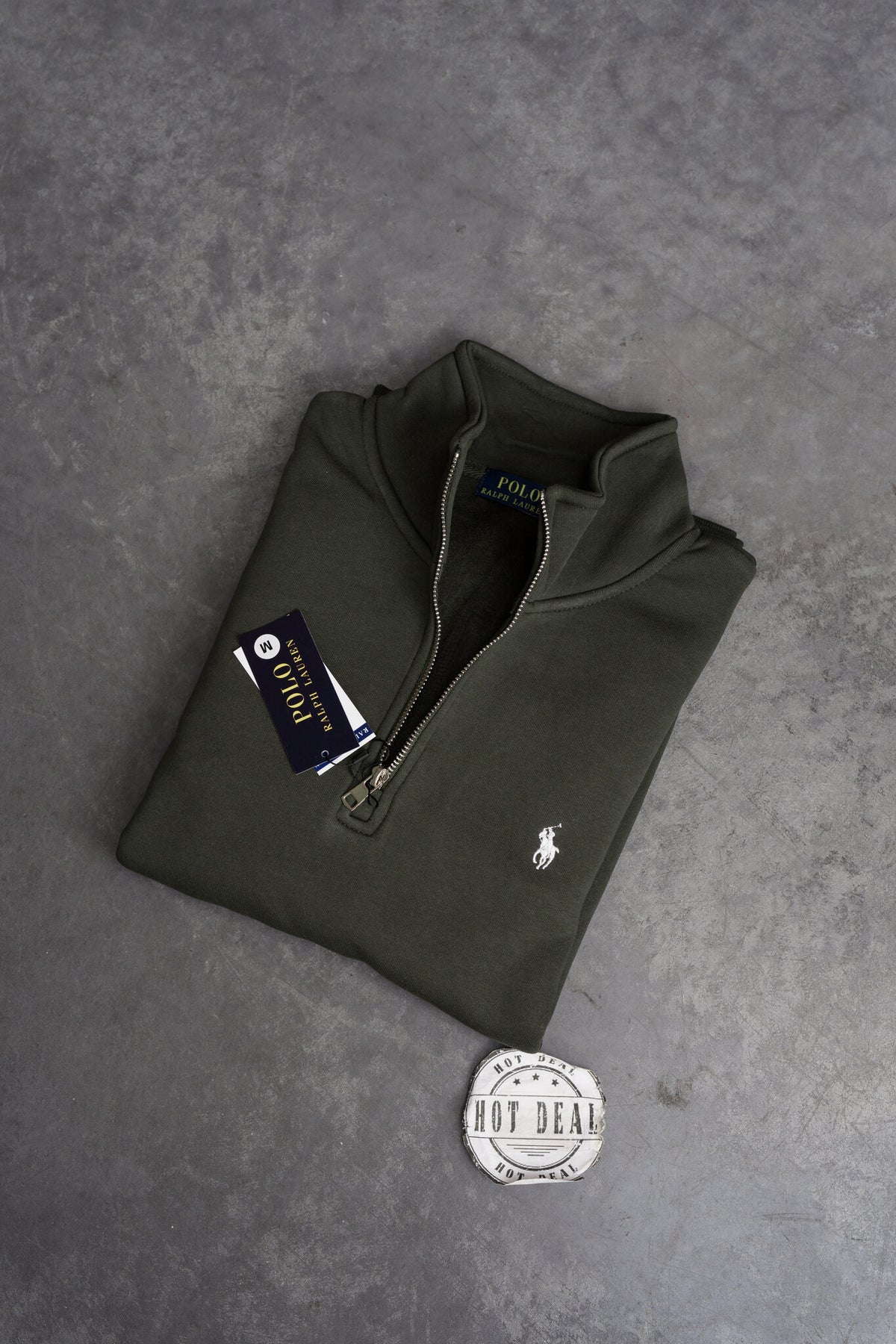 Sweat Meio Fecho RL Verde