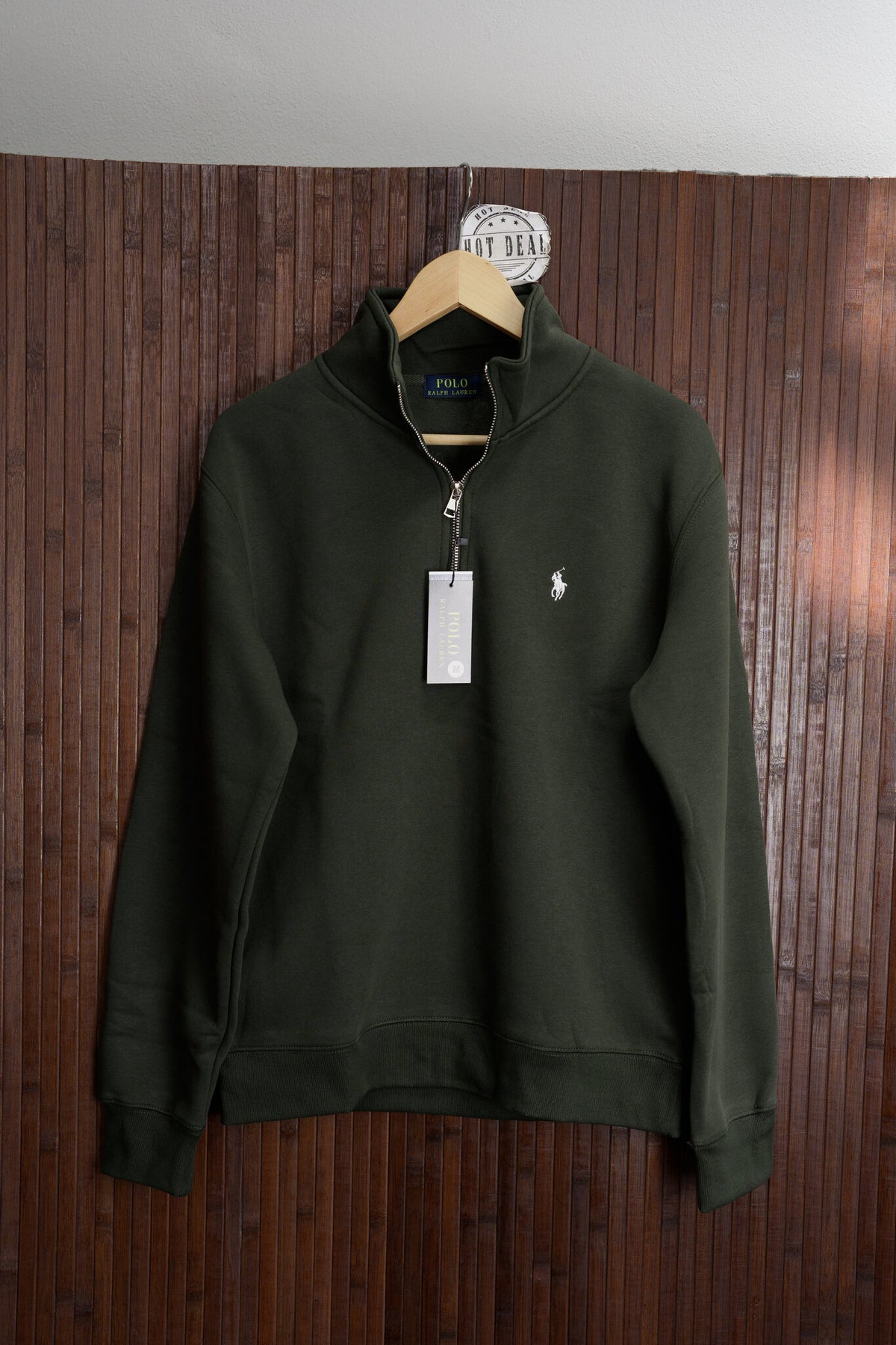 Sweat Meio Fecho RL Verde